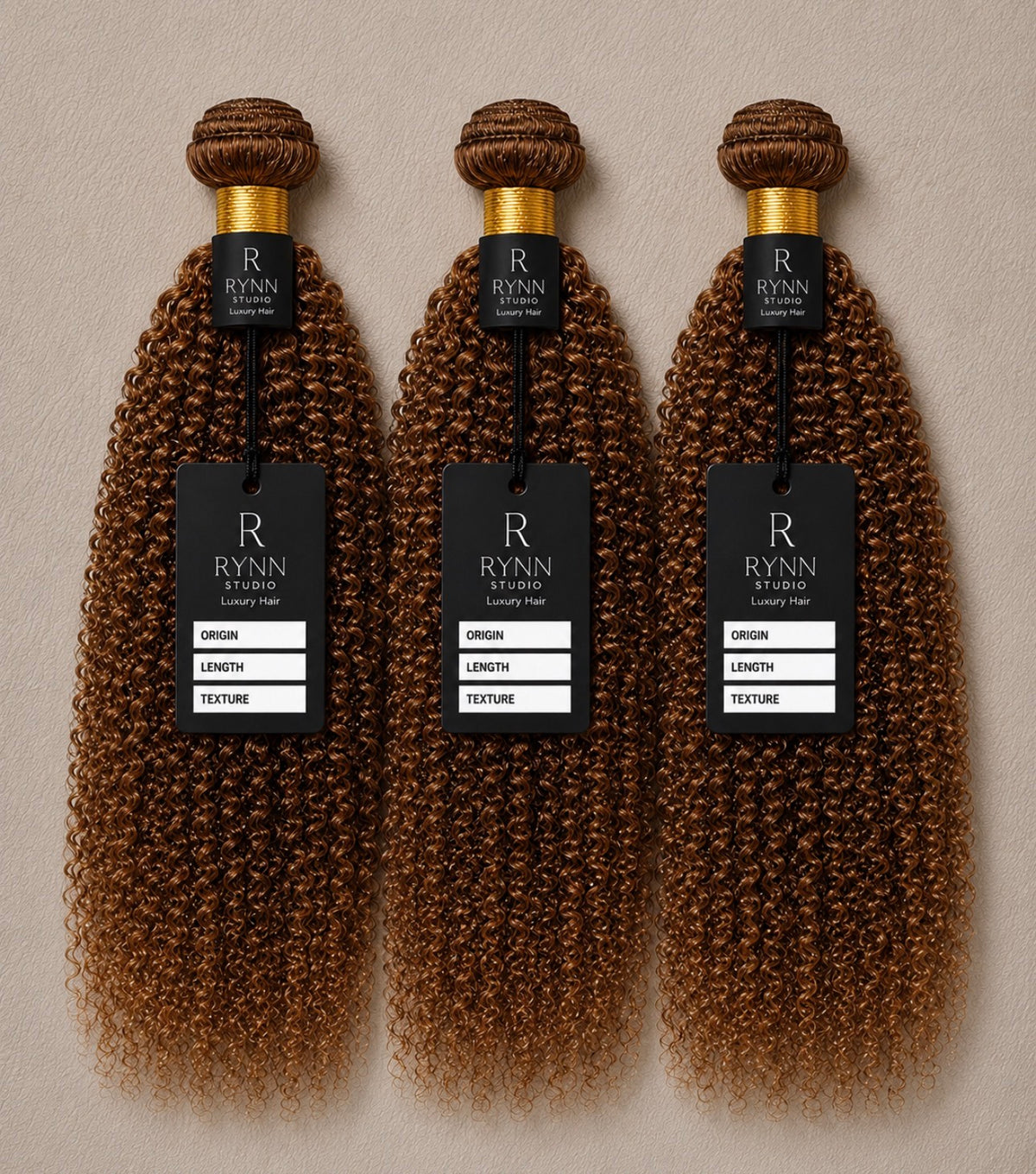 Medium Brown Kinky Curly